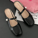 Daiiibabyyy 2024 Summer New Shllow Sliver Slip On Women Mules Shoes Soft Sole Ladies Casual Slipper Flat Heel Ladies Casual Sandal Slides