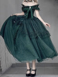 DAIIIBABYYY  -  Japan Lolita Fairy Skirt Elegant Lady Temperament Galaxy Skirt Lolita Bow Tail Princess Skirt Fairy Skirt