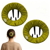 Daiiibabyyy  2pcs Flat Hair Clips for Women, Creaseless Non Slip Strong Hold Round Claw Clips, Hair Accessories for Thick & Thin Hair