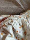 Daiiibabyyy Women Orange Floral Sweet Straight Shorts Elastic High Waist Cotton Sweet shorts Vintage Cute 2024 Fashion Summer Home Underwear