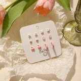 DAIIIBABYYY  -  Hot Selling Cute Flower Heart Cartoon Animal Stud Earrings Set for Women Korean Fashion Sweet Pink Peach Earring Jewelry
