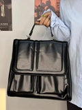 Daiiibabyyy Korean Version Niche Design New PU Fashion Original Student Class Commuting Milk White Backpack Versatile Cross-body Bag