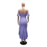 Daiiibabyyy  2 Pieces Sets for Woman 2025 Summer New Blouse Off the Shoulder & Mermaid Skirts Sexy Ladies Outfits Matching Skirts Sets Cloth