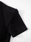 DAIIIBABYYY  -  Sexy Solid Spliced Button Slimming Jumpsuits for Women V Neck Short Sleeve High Waist  Hollow Out Chic Jumpsuits Female New