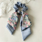 Daiiibabyyy  Double Layered Butterfly Hairband Fresh And Light Floral Fabric Big Hairband High Ponytail Hair Accessories For Girls Women