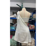 DAIIIBABYYY  -  2024 Summer Elegant One Shoulder Solid Mini Dress Women Sexy Spicy Girls Bra Sleeveless Backless White Robes Vacation Beachwear