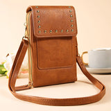 Daiiibabyyy  Small Brand Phone Shoulder Bags for Women Fashion Mini Crossbody Bag  PU Leather Lady Wallet Money Pocket Girls Mini Phone Bag