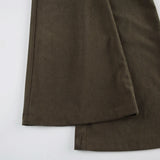 DAIIIBABYYY  -  Retro Corduroy Low Rise Pants y2k Streetwear Solid Slim-fitting Flared Pants for Women Korean Fashion Trousers Aesthetic