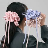 DAIIIBABYYY  -  Bow Ribbon Hairbands Long Elastic Sweet Scrunchies Flowers Hair Tied Bands Head Rope Women Korean Girl Ponytail Hair Accessories