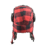 Daiiibabyyy  Plaid Russian Trapper Hat Lei Feng Hat Thickened Warm and Fashionable Cotton Hat Pilot Hat