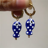 Daiiibabyyy  Fashionable Ocean Ceramic Fish Hoop Earrings For Women Summer Bohemian Jewelry Beach Party Accessories Gift Men 2025 Trendy
