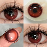 Daiiibabyyy  2Pieces Color Contact Lenses Bling Pupil Beauty Cosplay Color Circle Lens Yearly Galaxy Colour Contacts with Box