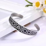 DAIIIBABYYY  -  Viking Stainless Steel Bracelets Valknut Nordic Triskelion Vintage Gothic Irish Knot Amulet Cuff Bangle for Men Women