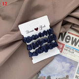 DAIIIBABYYY  -  3PCs/set Silk Satin Elastic Hair Band Small Scrunchies Set Ladies Rubber Bands Ponytail Holders for Women Girls Hair accessories