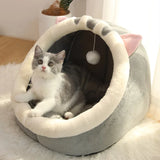 DAIIIBABYYY  -  Cat Bed House Kennel Nest Round Pets Sleeping Cave Kitten Beds Pet Basket Cozy Kitten Lounger Cushion Cat House Tent Dog House