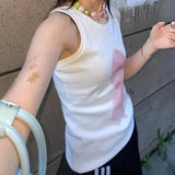 DAIIIBABYYY  -  Yedinas Hotsweet Print Floral Tank Tops Sleeveless Summer Tops 2000s Clothes Y2k Harajuku Slim Koean Fashion Tanktop Chic