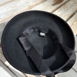 Daiiibabyyy  French Style Small Top Felt Hat Ribbon Band Black Fedora Hat for Women Bow Fascinator Tea Party Wedding CockTail Headpiece
