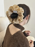 Daiiibabyyy  Korean version of premium striped hair band 4-layer striped large intestine ring hairrope headrope ball head hairaccessories