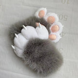 Daiiibabyyy  New Kawaii Animal Paw Gloves, Plush Cosplay Claw Mittens with Movable Nails for Anime Costume Party