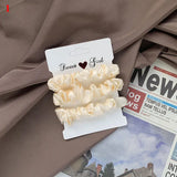 DAIIIBABYYY  -  3PCs/set Silk Satin Elastic Hair Band Small Scrunchies Set Ladies Rubber Bands Ponytail Holders for Women Girls Hair accessories