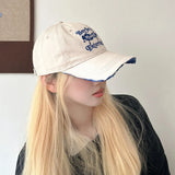 DAIIIBABYYY  -  Punk Letters Embroidery Street Baseball Cap For Men Women Solid Color Snapback Sun Caps Soft Cotton Hip Hop Dad Trucker Hats