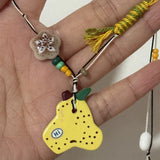 Daiiibabyyy  Cute cartoon fruit rope hand woven necklace for girls' birthday gift adjustable