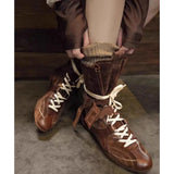 DAIIIBABYYY  -  Women's Boxing Boots 2025 Brand Comfy Retro Maillard Sporty Football Style Ankle Boots for All seasons Daily Life Footwear