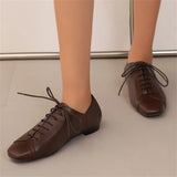 DAIIIBABYYY  -  Summer new British Style Women's Big Size 48  Shoes Cross Lace-up derby Flat bottomed leisure Shoes