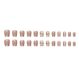 DAIIIBABYYY  -  24 Square Short Fake Nails +1 Nail File +1 Piece of Jelly Glue