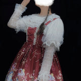 Daiiibabyyy  Lolita Style Women Vintage Japanese Sweet Blouses Long Sleeve Victorian Lace Mesh Shirts Girls Kawaii Fairy Tops Blusas Mujer