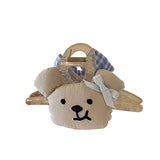 Daiiibabyyy  1 Pcs Women's Hair Grabs Cartoon Teddy Bear Bow Cute Kawaii Hair Claws Fashionable Sweet Versatile Hair Accessories For Girl
