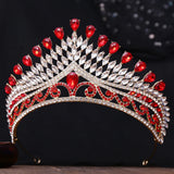 Daiiibabyyy  Royal Queen Wedding Crown Rhinestone Crystal Peacock Bridal Diadem Pageant Headdress Bride Tiara Hair Jewelry Accessories
