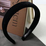 DAIIIBABYYY  -  High Grade Dark Red Velet Autumn Winter Hairbands for Girls and Women Headwear Hair Bands Hair Accessories