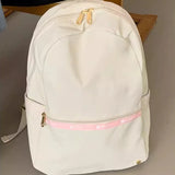 Daiiibabyyy  High-capacity Women Students Simple Backpack Preppy Y2k Aesthetic Casual Travel Backpacks All Match Fashion Kawaii Schoolbags