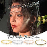 Daiiibabyyy  Crown of Thorns Party Hair Accessories Ancient Silver Jewelry Crowns for Women Head Band Bride Girls Tiaras Wedding Bridal Prom