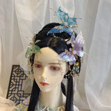 Daiiibabyyy  Dream Antique Butterfly Fairy Headgear Fringed Hairpin Antique Fairy High Value National Style Hair Jewelry