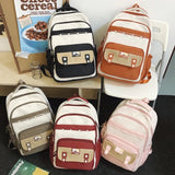 Daiiibabyyy  New Korean Style Travel Backpack Large Capacity Multi-pockets Student School Bag Waterproof Laptop Backpack Daily Use