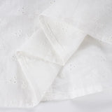 Daiiibabyyy  Sweet Prairie Chic Solid Lace Patchwork V Neck Short Sleeve All Match Women Shirt