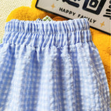 Daiiibabyyy  Plaid Short New Thin Skirt Stretch Waist Ball Gown Fresh Cake Mujer Faldas Slim Personalized Streetwear Fashion Skirts