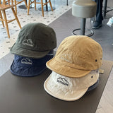 DAIIIBABYYY  -  New Short Brim Baseball Cap For Men Women Soft Brim Sunscreen Outdoor Peaked Hat Unisex Letters Embroidery Adjustable Visors Hat