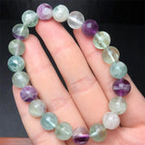 DAIIIBABYYY  -  9MM Natural Feather Fluorite Bracelet String Charms Handmade Crystal Jewelry Stretch Fashion Bangle Children Birthday Gift 1PCS