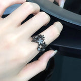 DAIIIBABYYY  -  2024 Gothic Unisex Star Ring Set Punk Grunge Cross Star Woman Man Jewelry Hip Hop Party Street Ring Accessories New Gift