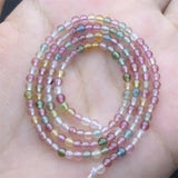 DAIIIBABYYY  -  2.5MM Natural Tourmaline Jewelry DIY Chain Bracelet Healing Bead Bracelet Special Women Man Christmas Gift 1Pcs