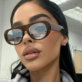 Daiiibabyyy  New Minimalist Small Frame Oval Sunglasses Ladies Outdoor Sun Shading Photography Sun Glasses Men Eyewear UV400 Eyeglasses