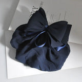 Daiiibabyyy  Professional Ribbon Ruffled Edges Hair Net Sweet Flower Bow Snood Headwear Ponytail Clip Hairgrips Cover Net Waiter