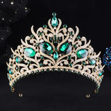 Daiiibabyyy  Bridal Crown Vintage Baroque Big Rhinestone Tiaras Headdress Pageant Miss Party Wedding Crown Jewelry Hair Accessories