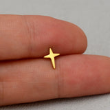 DAIIIBABYYY  -  1Piece Flower Moon Snake CZ Nose Hoop Butterfly Leaf Daith Conch Helix Stud Earrings Internal Thread Piercing Surgical Steel 16G