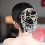 Daiiibabyyy  Fashion Rhinestone Hair Band Headgear High Sense Rear Area Bridal Wedding Hair Accessories