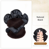 Daiiibabyyy  New Synthetic Hair Bun Claw Clip Brown with Hair Tie Bun Head Wig Fluffy Wig Hair Clip Hair Accessories