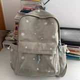 Daiiibabyyy  Vintage Y2k Aesthetic 15.6 Inch Laptop Bags for Women Kawaii Print Backpacks High-capacity Students Travel Schoolbags All Match